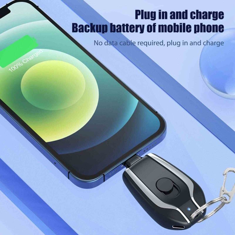 Mini Keychain Power Bank | Ultra-Compact 1500mAh Emergency Charger for Phones & Gadgets