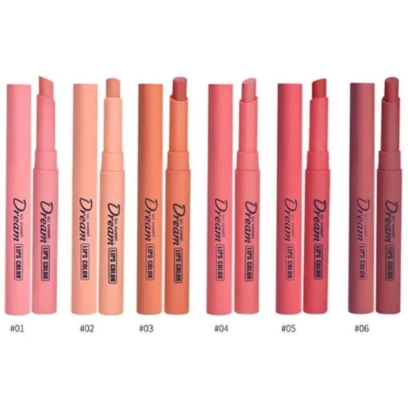 Hengfang Matte Dream Lipstick Set – 6-Piece Long-Lasting Nude Shades | Waterproof, Smooth Finish